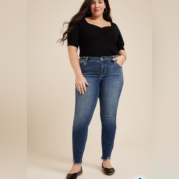 KanCan Denim - KanCan‎ Skinny Mid Rise Frayed Hem Jeans Medium Wash Women’s Plus Size 22